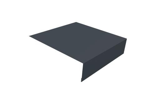 Планка околооконная простая 200х50 0,45 PE с пленкой RAL 7024 мокрый асфальт (3м)