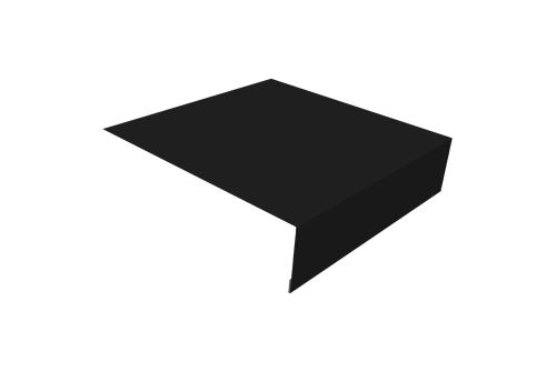 Планка околооконная простая 200х50 0,45 PE с пленкой RAL 9005 черный (3м)