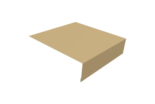 Планка околооконная простая 200х50 0,45 PE с пленкой RAL 1014 слоновая кость (3м)