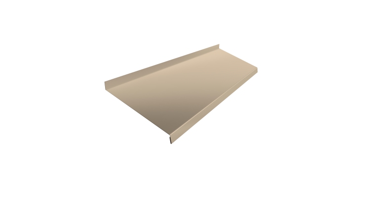 Отлив простой 250 0,45 PE с пленкой RAL 1015 светлая слоновая кость (2м)