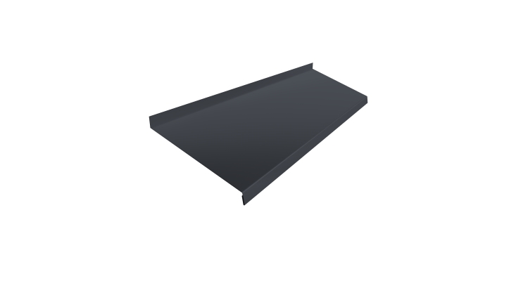 Отлив простой 250 0,45 PE с пленкой RAL 7024 мокрый асфальт (2м)