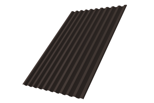 Профнастил С21R 0.45 PE RR 32 темно-коричневый