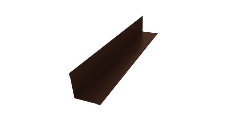 Угол внутренний 50х50 0,45 PE с пленкой RAL 8017 шоколад (3м)