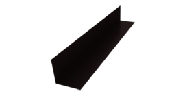 Угол внутренний 50х50 0,45 PE с пленкой RAL 9005 черный (3м)