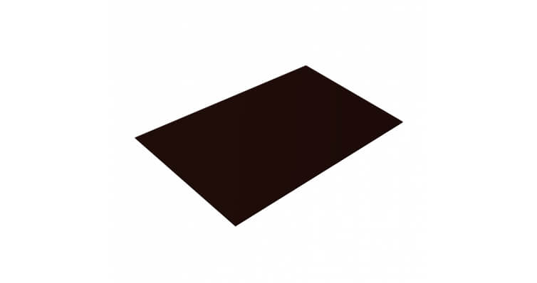 Плоский лист 0,5 GreenCoat Pural RR 32 темно-коричневый (RAL 8019 серо-коричневый)