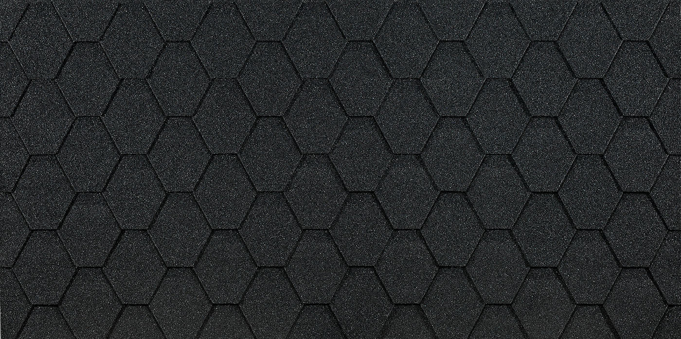 Гибкая черепица Docke Eurasia Шестигранник, Серый