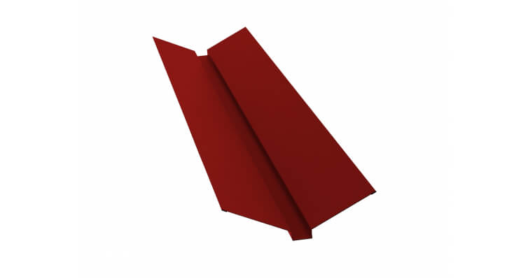 Планка ендовы верхней 115x30x115 0,45 PE с пленкой RAL 3011 коричнево-красный (2м)