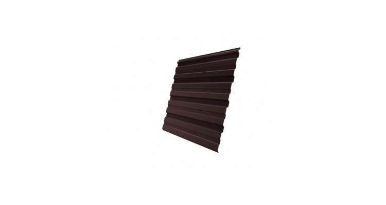 Профнастил С10R GL 0,5 GreenCoat Pural BT, Matt RR 887 шоколадно-коричневый (RAL 8017 шоколад)