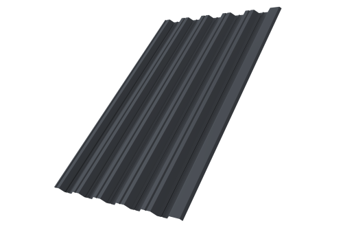 Профнастил HC35R 0,5 Satin Мatt RAL 7024 мокрый асфальт