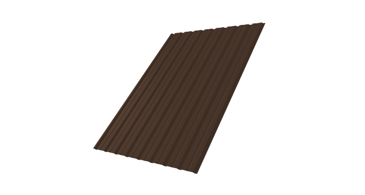 Профнастил С10В 0.45 PE с пленкой RAL 8017 шоколад