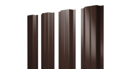 Штакетник П-образный А с прямым резом 0,45 PE-Double RAL 8017 шоколад