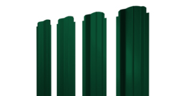 Штакетник П-образный B фигурный 0,45 PE-Double RAL 6005 зеленый мох