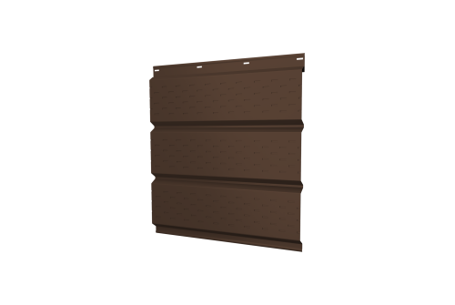 Софит металлический полная перфорация 0,5 Satin Matt с пленкой RAL 8017 шоколад