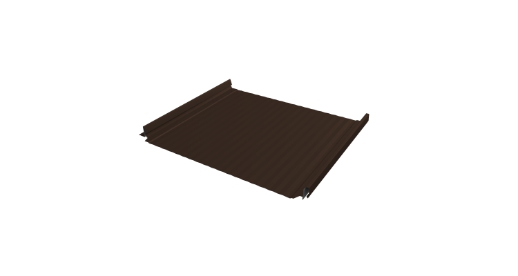 Кликфальц Pro Gofr Grand Line 0,5 Satin Matt с пленкой на замках RAL 8017 шоколад