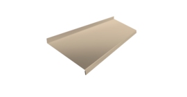 Отлив простой 250 0,5 Satin с пленкой RAL 1015 светлая слоновая кость (2м)