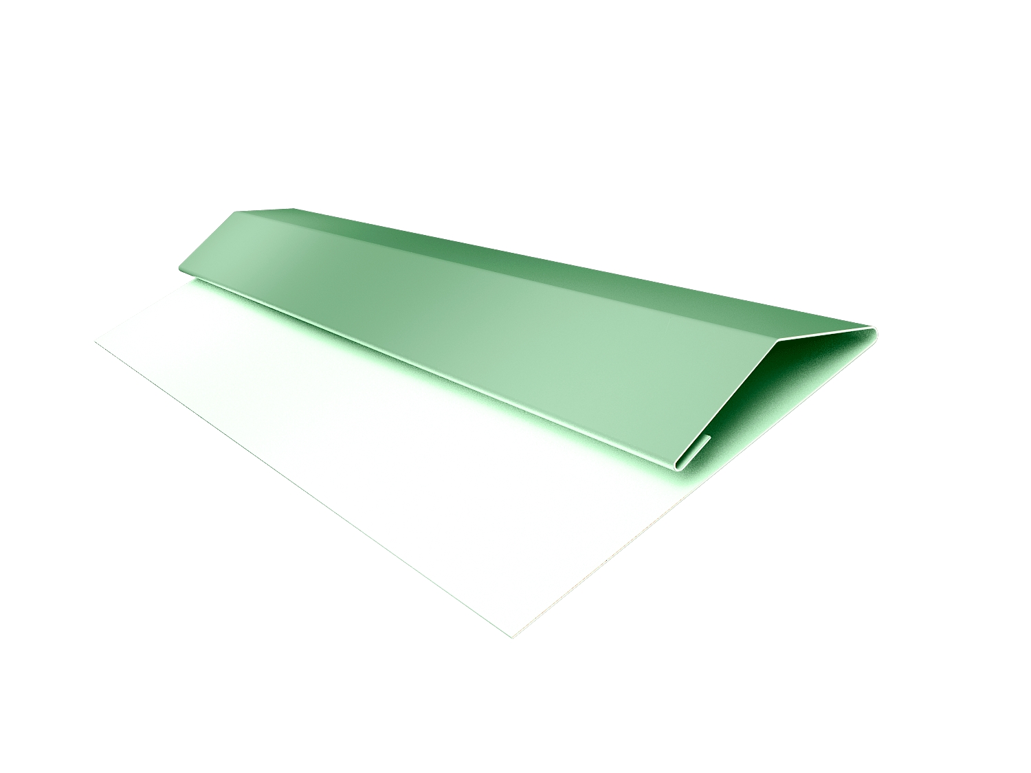 Планка стартово-финишная ЭкоБрус PE с пленкой RAL 6019 бело-зеленый