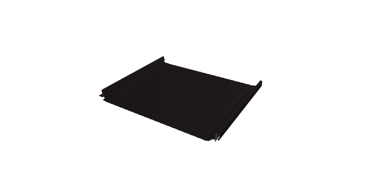 Кликфальц Pro Gofr Grand Line 0,5 PurPro с пленкой на замках RAL 9005 черный