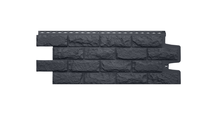 Фасадная панель GL Колотый камень Classic графит