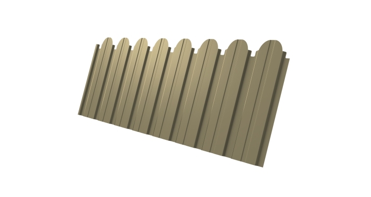 Профнастил С10B фигурный 0.45 PE RAL 1014 слоновая кость