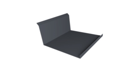 Планка примыкания нижняя 20х122х260х15 0,5 Atlas X с пленкой RAL 7024 мокрый асфальт (3м)