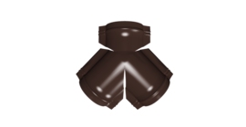 Тройник Y малого конька полукруглого 0,45 Drap TX с пленкой RAL 8017 шоколад