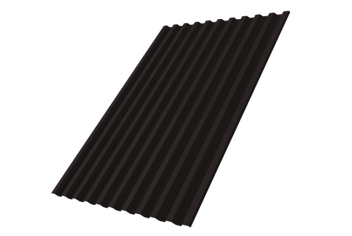 Профнастил С21R 0,45 PE RAL 9005 черный