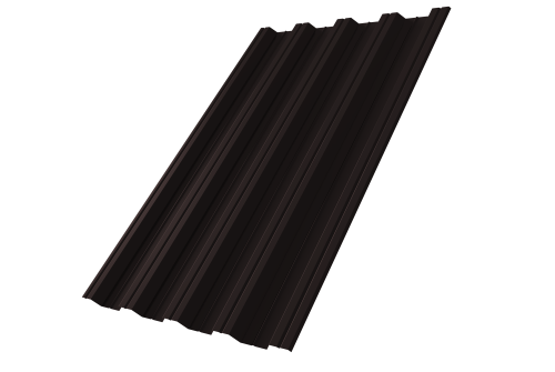 Профнастил НС44 0,5 Satin Matt RAL 9005 черный