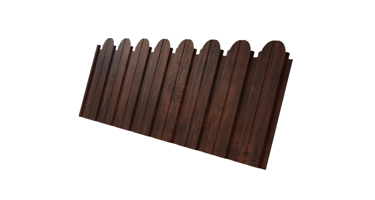 Профнастил C10B фигурный 0.45 Print-Double Premium Cherry Wood Dark F