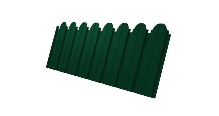 Профнастил C10B фигурный 0.5 Satin Matt RAL 6005 зеленый мох