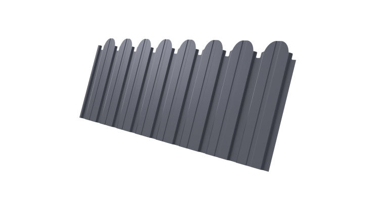 Профнастил C10B фигурный 0.4 PE RAL 7004 сигнальный серый