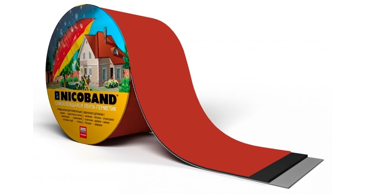 Лента герметизирующая Технониколь Nicoband самоклеящаяся 10мх30см, красная