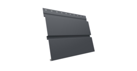 Софит металлический Квадро Брус без перфорации 0,5 Drap с пленкой RAL 7024 мокрый асфальт