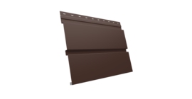 Софит металлический Квадро Брус без перфорации 0,5 Drap TX с пленкой RAL 8017 шоколад