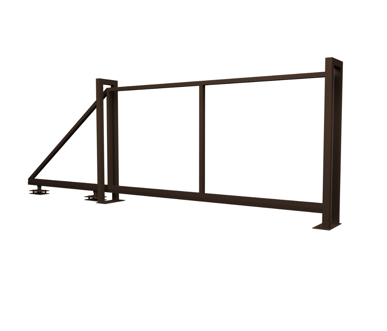 Ворота откатные Жалюзи Texas 2.0х4.0 RAL 8017 без заполнения (ламель 150 мм)