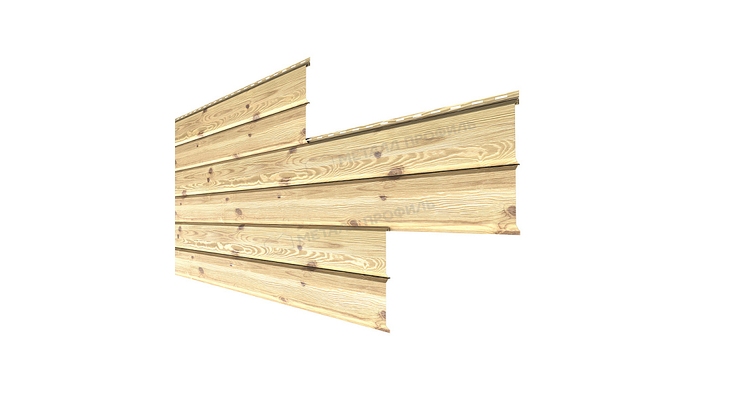 Сайдинг Металл Профиль Lбрус-XL-14х335 (ECOSTEEL_T-12-Орех-0.45)