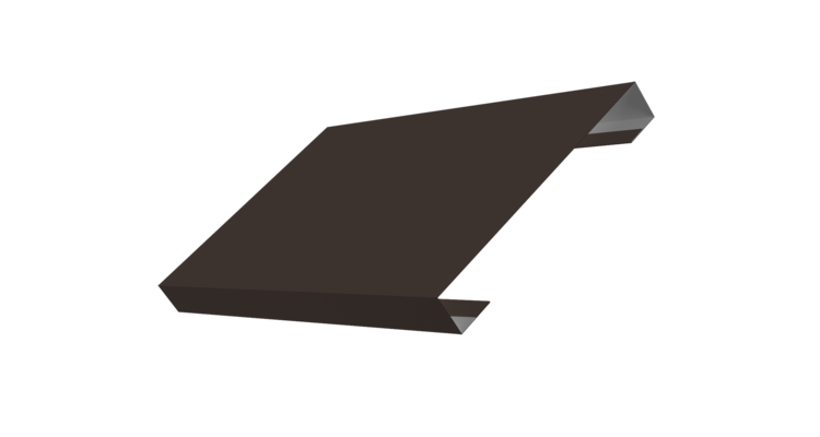 Ламель лицевая 150 забора жалюзи Texas 0.5 Rooftop Бархат с пленкой RR 32 темно-коричневый