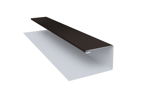 Планка П-образная Экобрус Grand Line 0,45 Drap TX RR 32 темно-коричневый (3м)