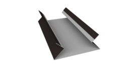 Планка угла внутреннего составная верхняя 0,45 PE с пленкой RAL 9005 черный (3м)