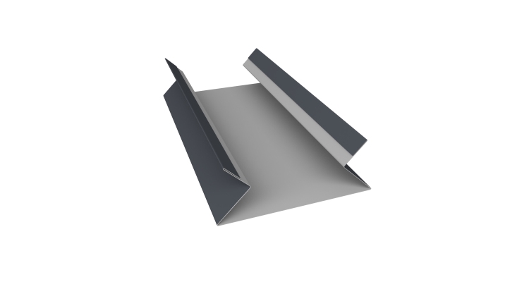 Планка угла внутреннего составная верхняя 0,45 Drap TR RAL 7024 мокрый асфальт (2м)