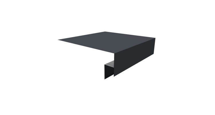 Планка околооконная сложная Экобрус Grand Line 250х50х25 0,45 Drap TX RAL 7024 мокрый асфальт (2м)