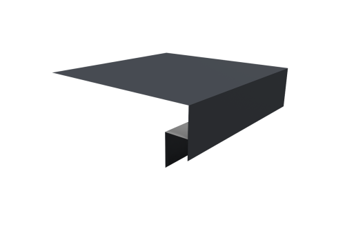 Планка околооконная сложная Экобрус Grand Line 250х50х25 0,5 Satin с пленкой RAL 7024 мокрый асфальт (2м)