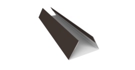 Планка стыковочная составная нижняя 0,45 PE с пленкой RR 32 темно-коричневый (3м)