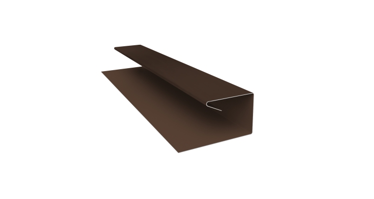 Планка П-образная завершающая сложная (КД) 0,45 Drap TwinColor RAL 8017 шоколад (3м)