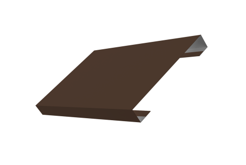 Ламель лицевая 150 забора жалюзи Texas стартовая/финишная для калиток и ворот 0,5 Atlas X с пленкой RAL 8017 шоколад