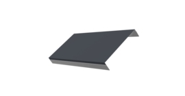 Ламель обратная 150 забора жалюзи Texas стартовая/финишная для калиток и ворот 0,45 Drap TR с пленкой RAL 7024 мокрый асфальт