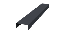 Крышка 30х20 жалюзи Texas 0,5 Velur X RAL 7024 мокрый асфальт (3м)