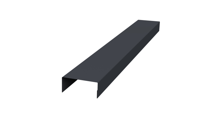 Крышка 45х20 жалюзи Texas 0,5 Velur X RAL 7024 мокрый асфальт (2м)