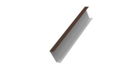 Декоративная накладка на столб универсальная 60х60 для забора жалюзи 0,45 PE RAL 8017 шоколад (3м)