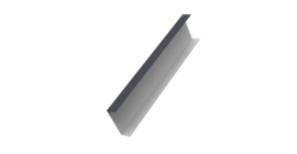 Декоративная накладка на столб универсальная 60х60 для забора жалюзи 0,5 Drap RAL 7024 мокрый асфальт (2,5м)