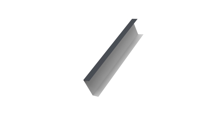 Декоративная накладка на столб универсальная 60х60 для забора жалюзи 0,5 Satin Matt TX RAL 7024 мокрый асфальт (3м)